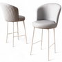 Hanah Home Uras Juego de 2 Taburetes de Bar Gris y Blanco